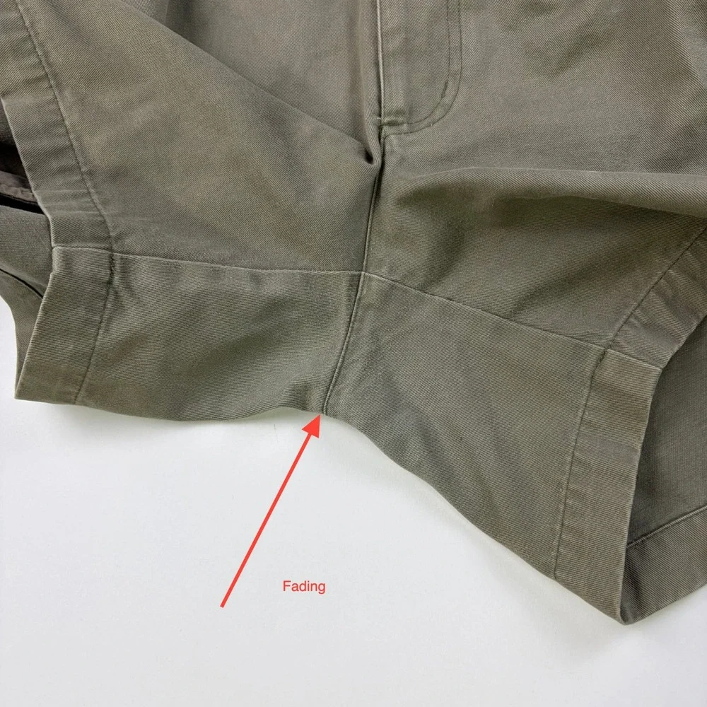 Vintage Banana Republic Pleated Chino Shorts Mens 34 Olive Green Cotton Twill